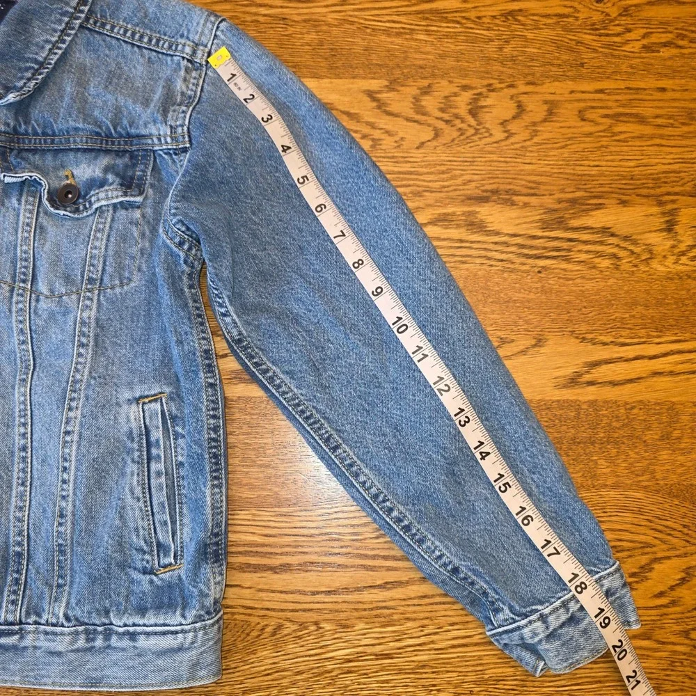 The Childrens Place‎ Kids Denim Trucker Jacket Medium Wash Blue Jean Coat Size L